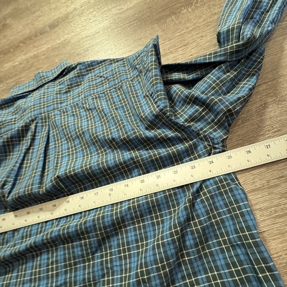 Vineyard Vines Shirt Mens Large Plue Plaid Check Whale Shirt 100% Cotton Logo - Picture 7 of 8